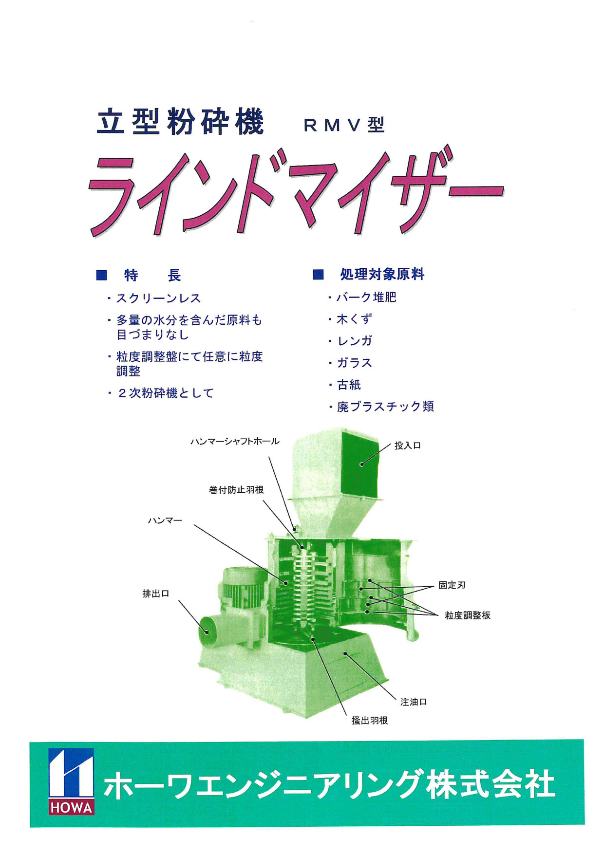 RMV型 立型粉砕機 ラインドマイザーの画像