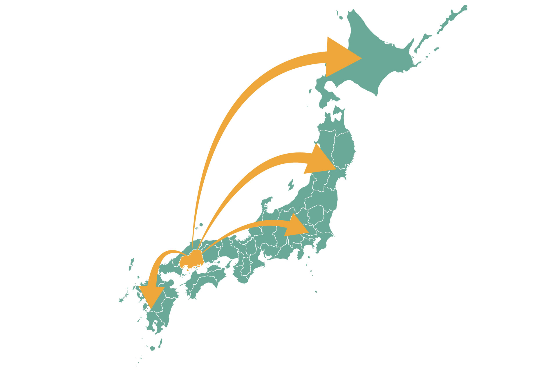 日本地図のイラスト